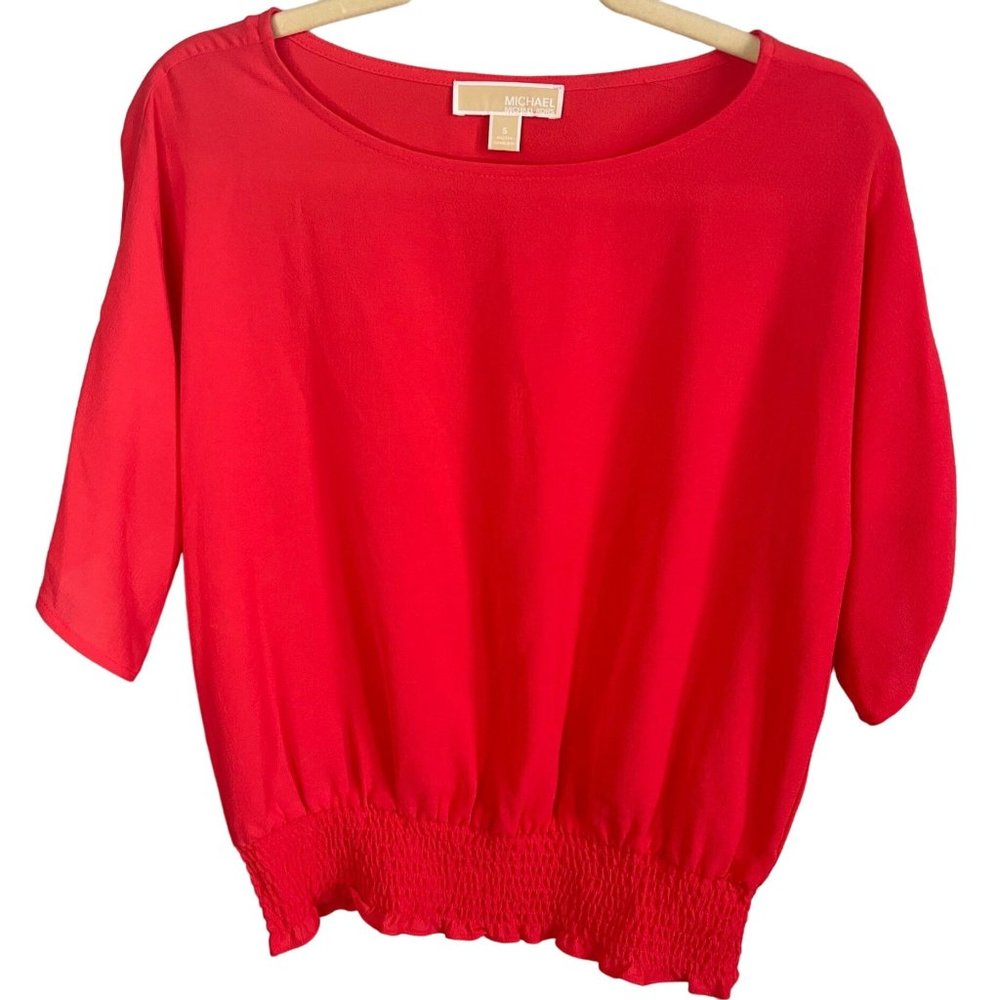 Michael Michael Kors Womens Pink 3/4 Sleeve Career Blouse Small